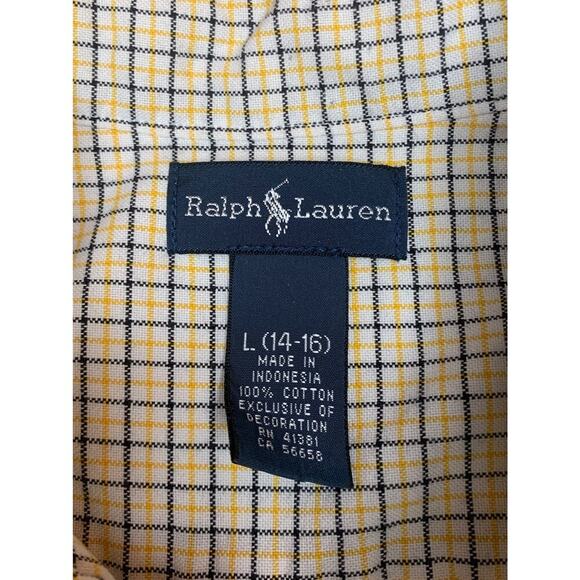 RALPH LAUREN Boy’s Button-Down Casual Shirt / Size: Large 14-16 - Picture 3 of 7